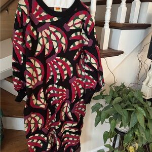 Farm Rio Banana Dots Knit sweaterdress